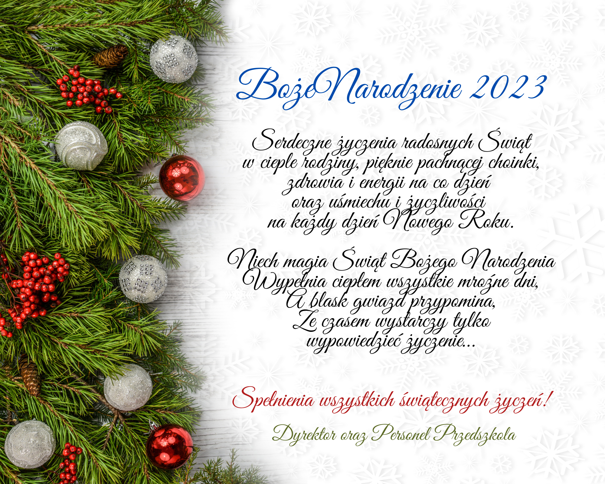 Życzenia świąteczne
