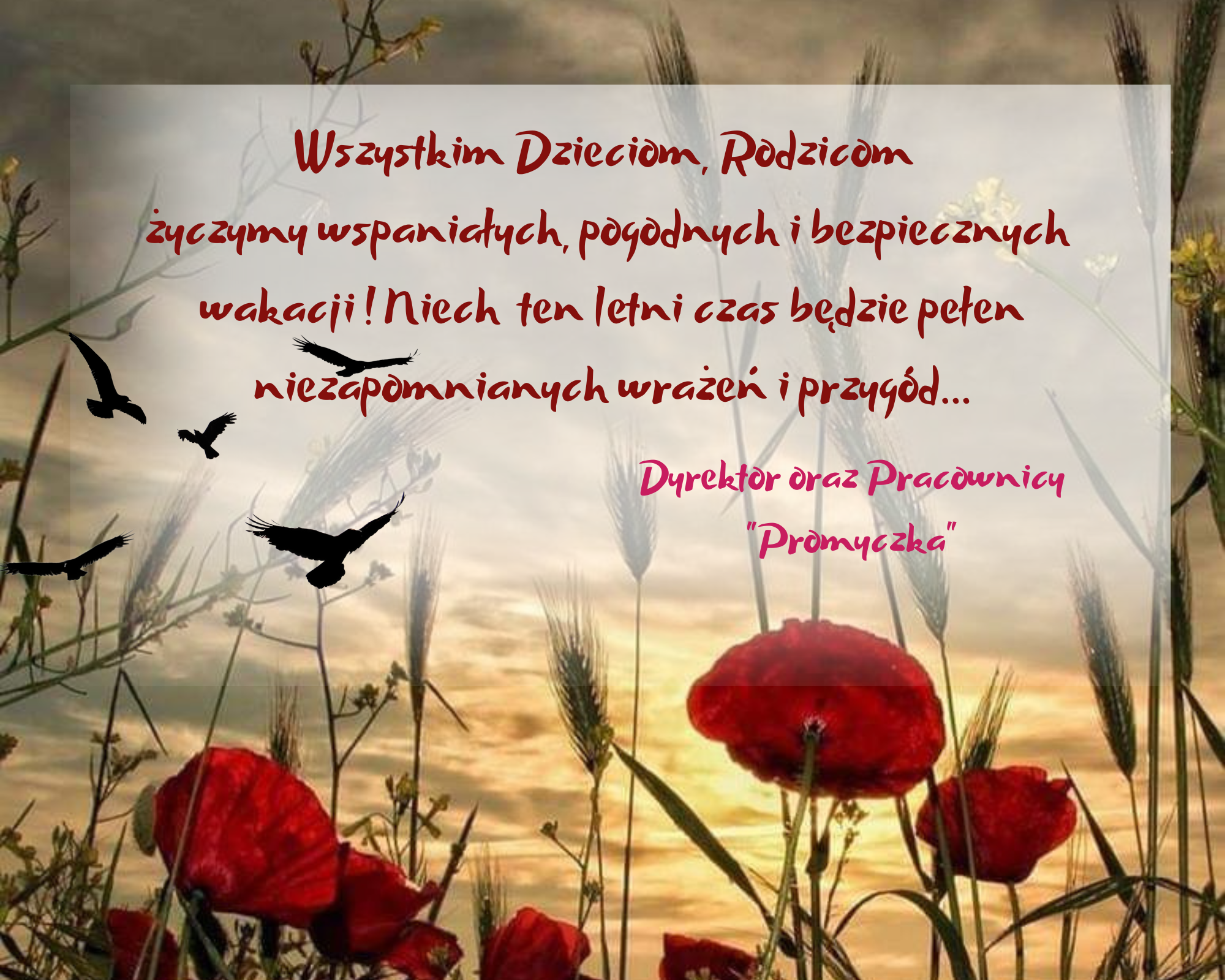 Życzenia wakacyjne