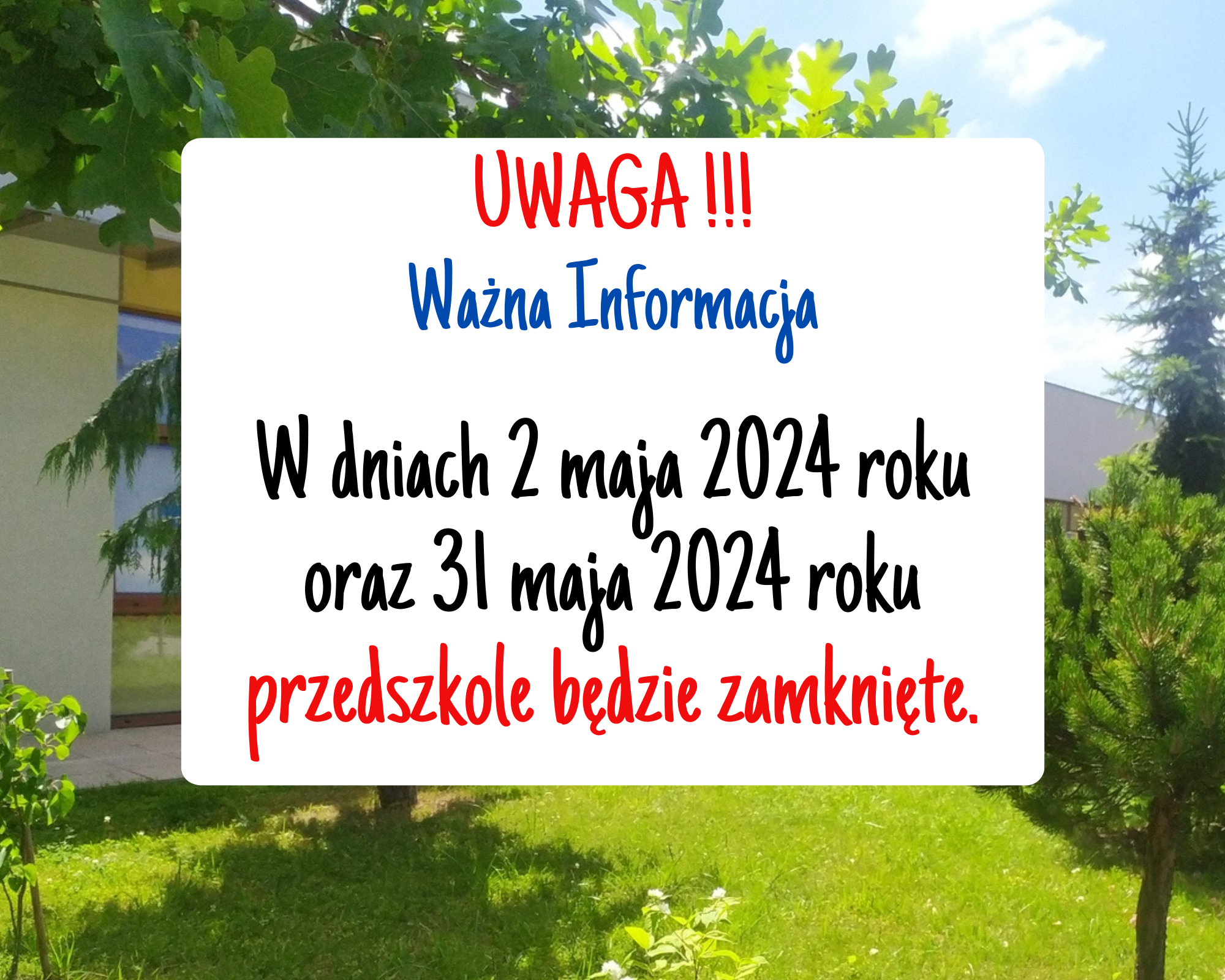Ważna informacja