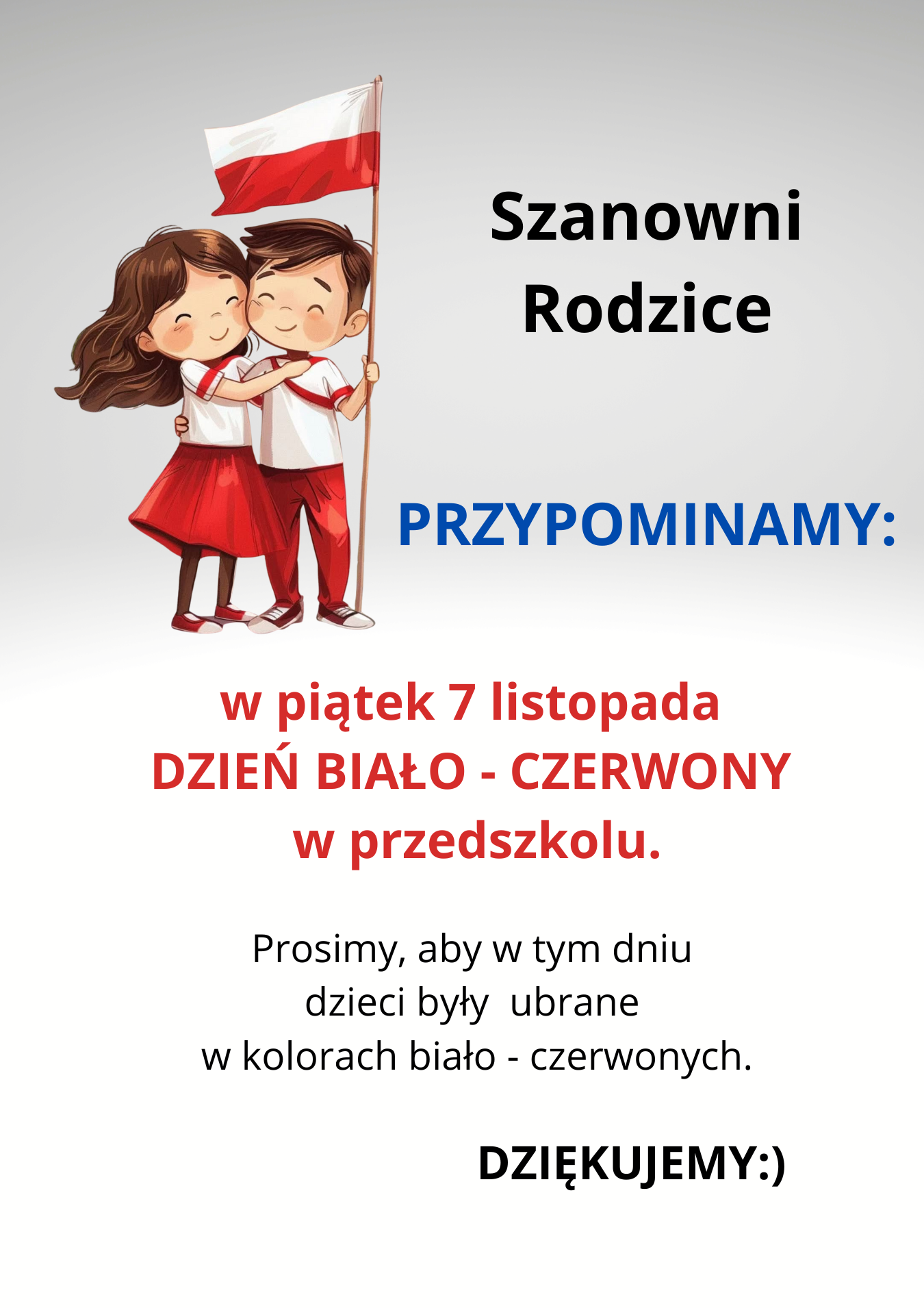 Dzień biało-czerwony w&nbsp;przedszkolu
