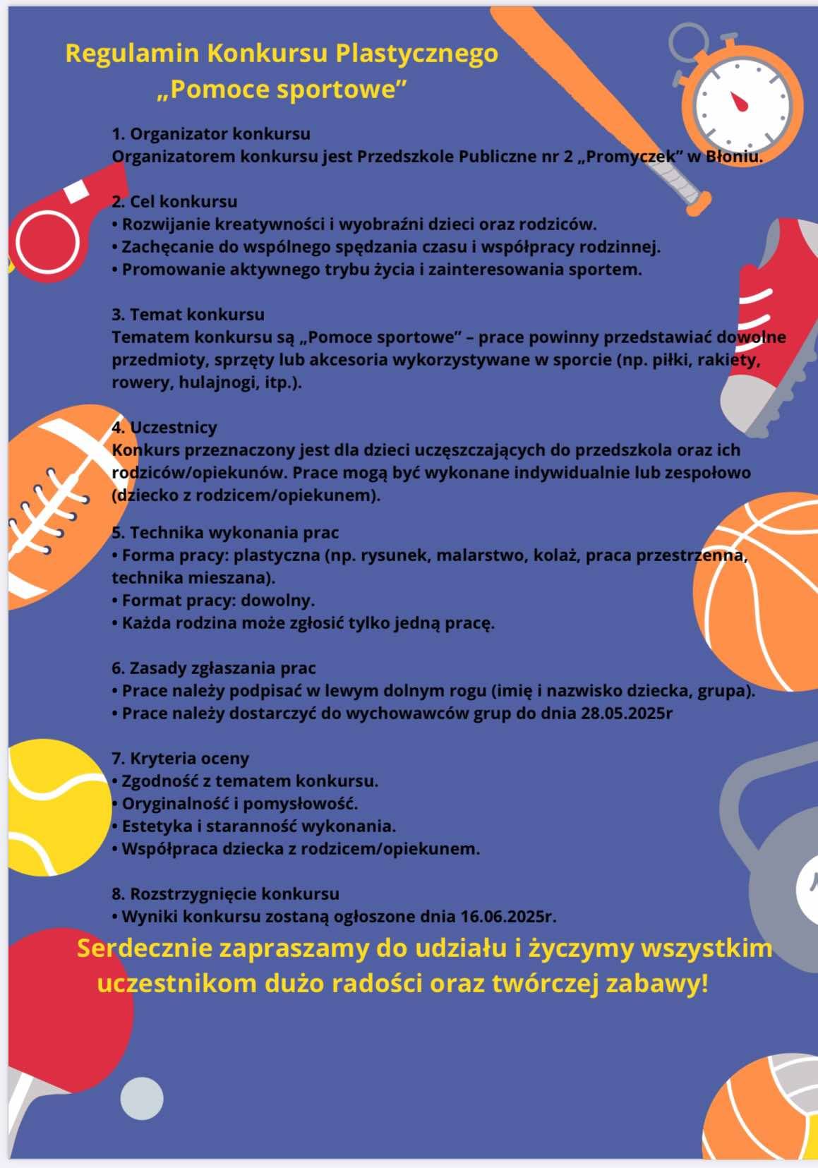 Regulamin Konkursu Plastycznego