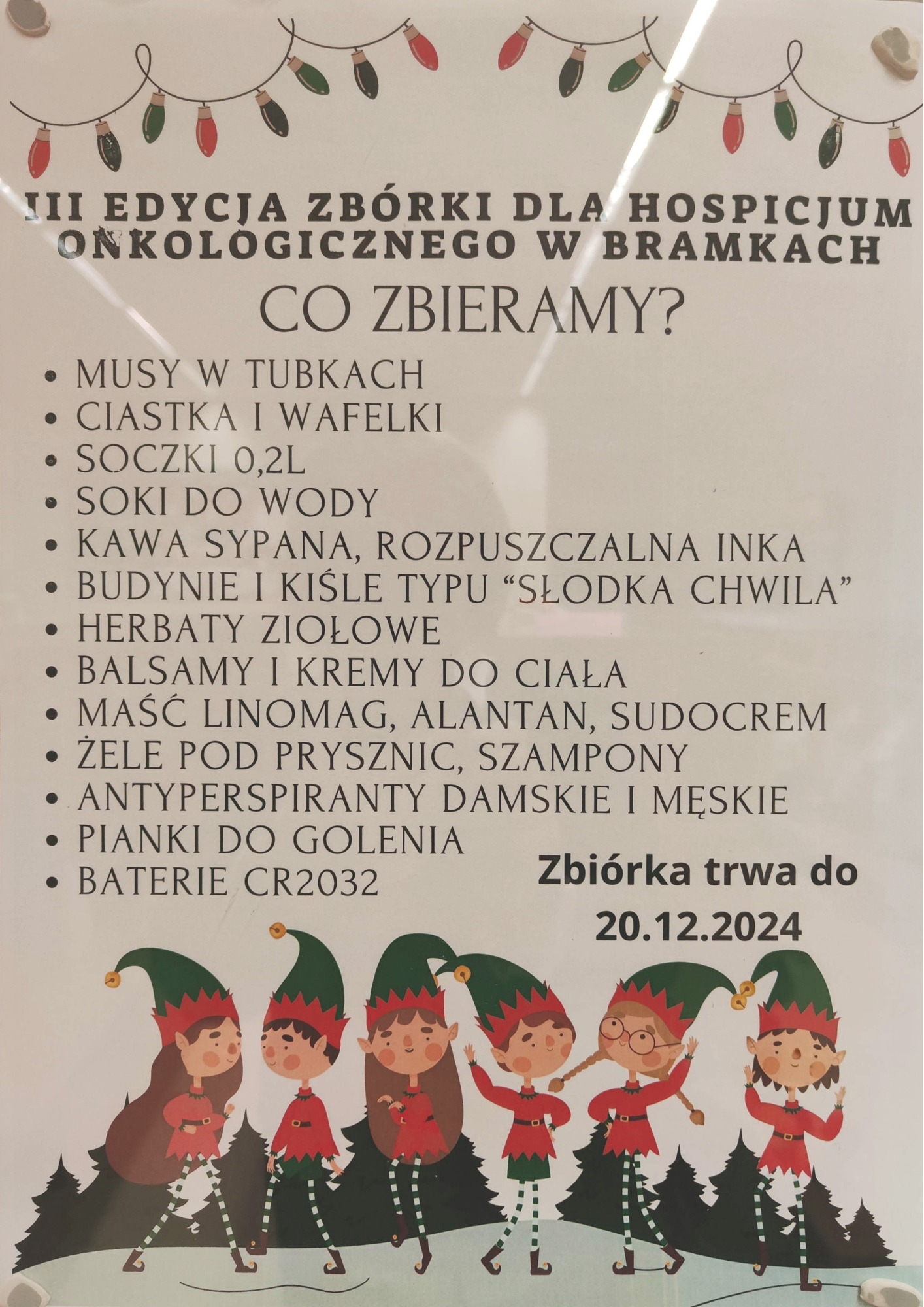Zbi&oacute;rka dla Hospicjum Onkologicznego