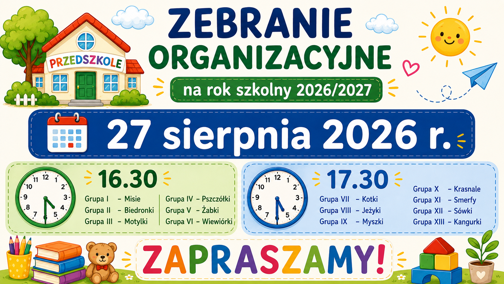 Zebranie organizacyjne na&nbsp;rok szkolny 2026-2027