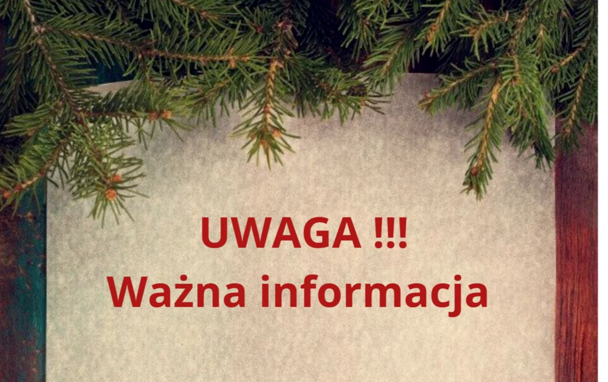 Zdjęcie do WAŻNA INFORMACJA !!!