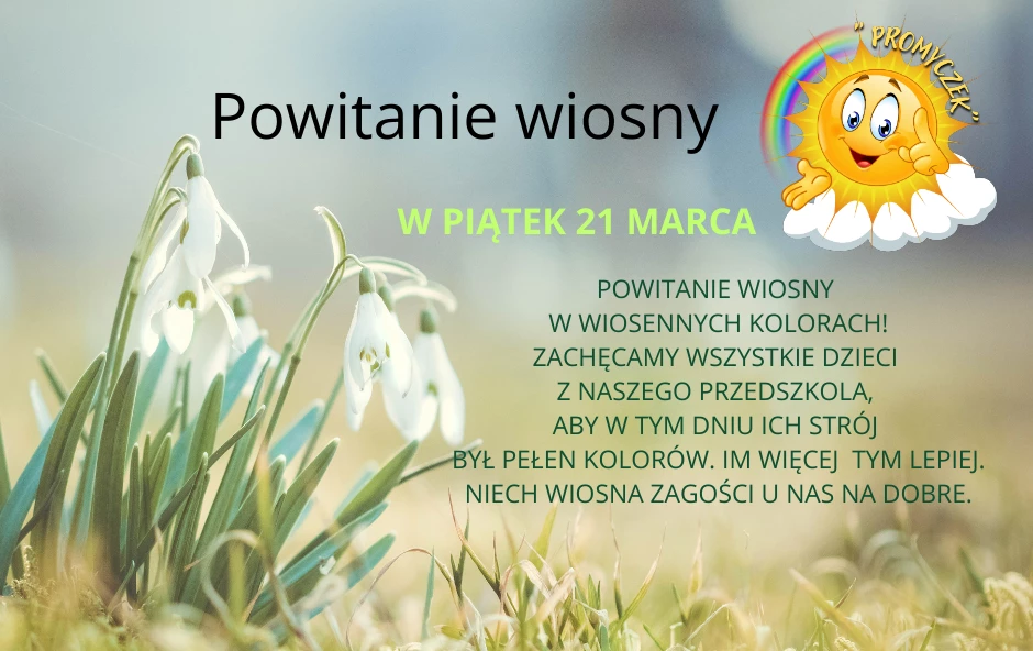 Zdjęcie do Powitanie wiosny
