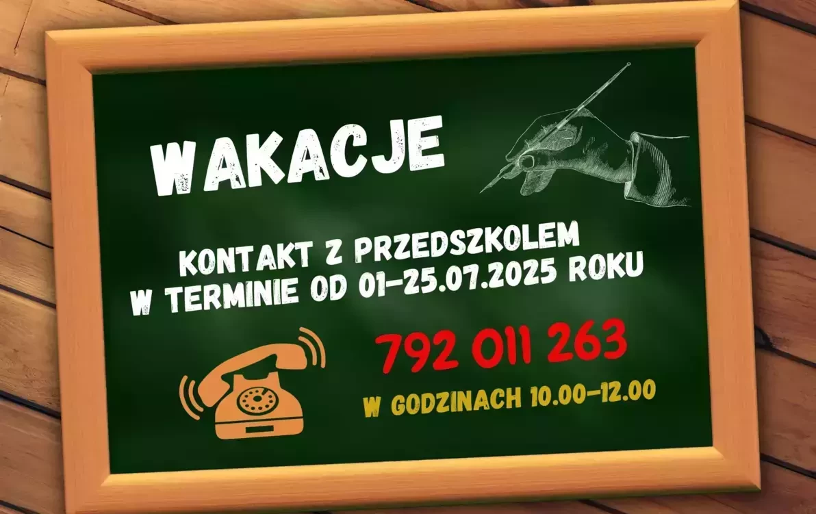Zdjęcie do Kontakt z przedszkolem w wakacje