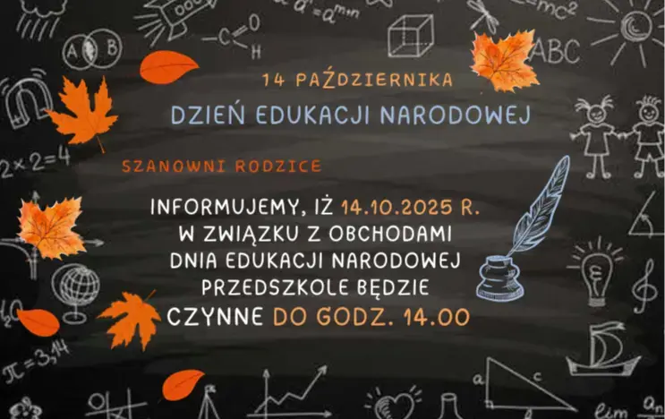 Zdjęcie do Ważna Informacja - Dzień Edukacji Narodowej