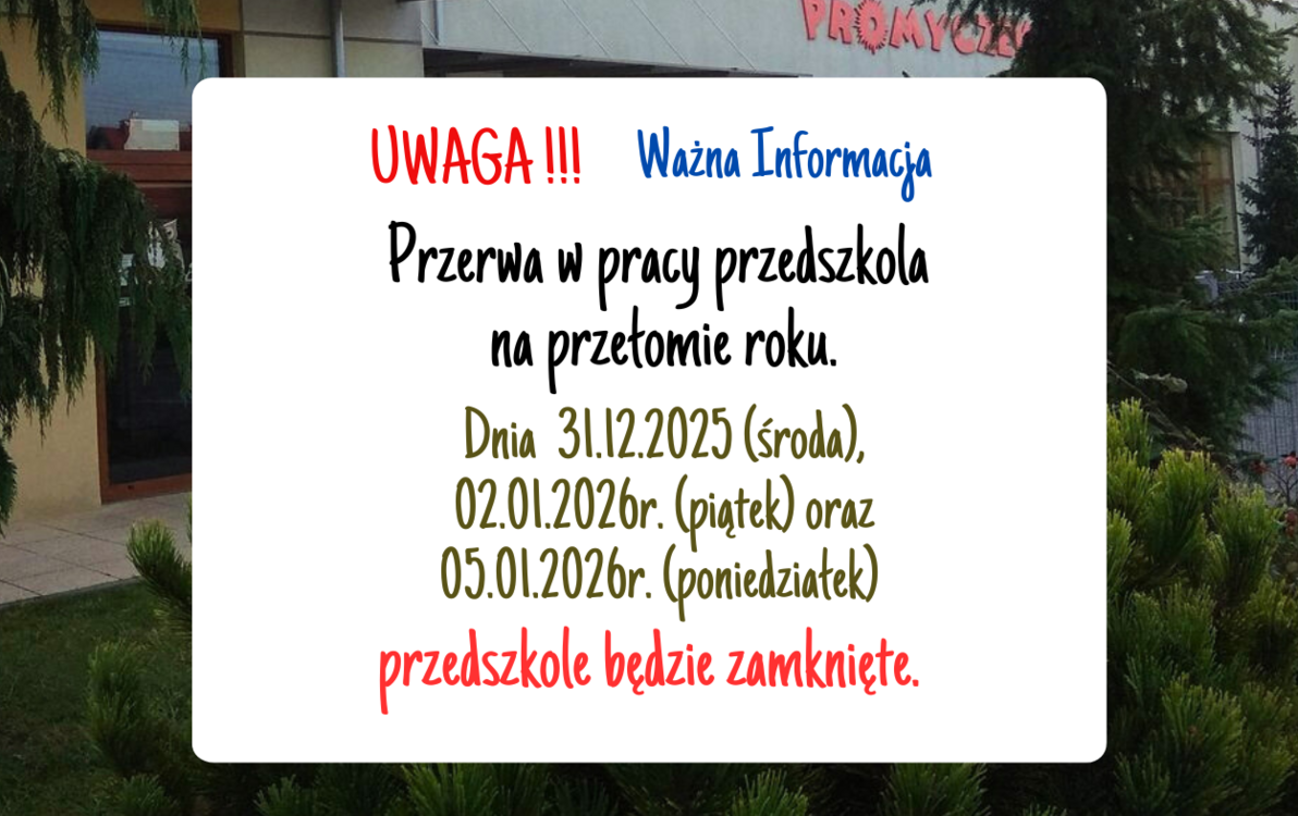 Zdjęcie do Ważna Informacja