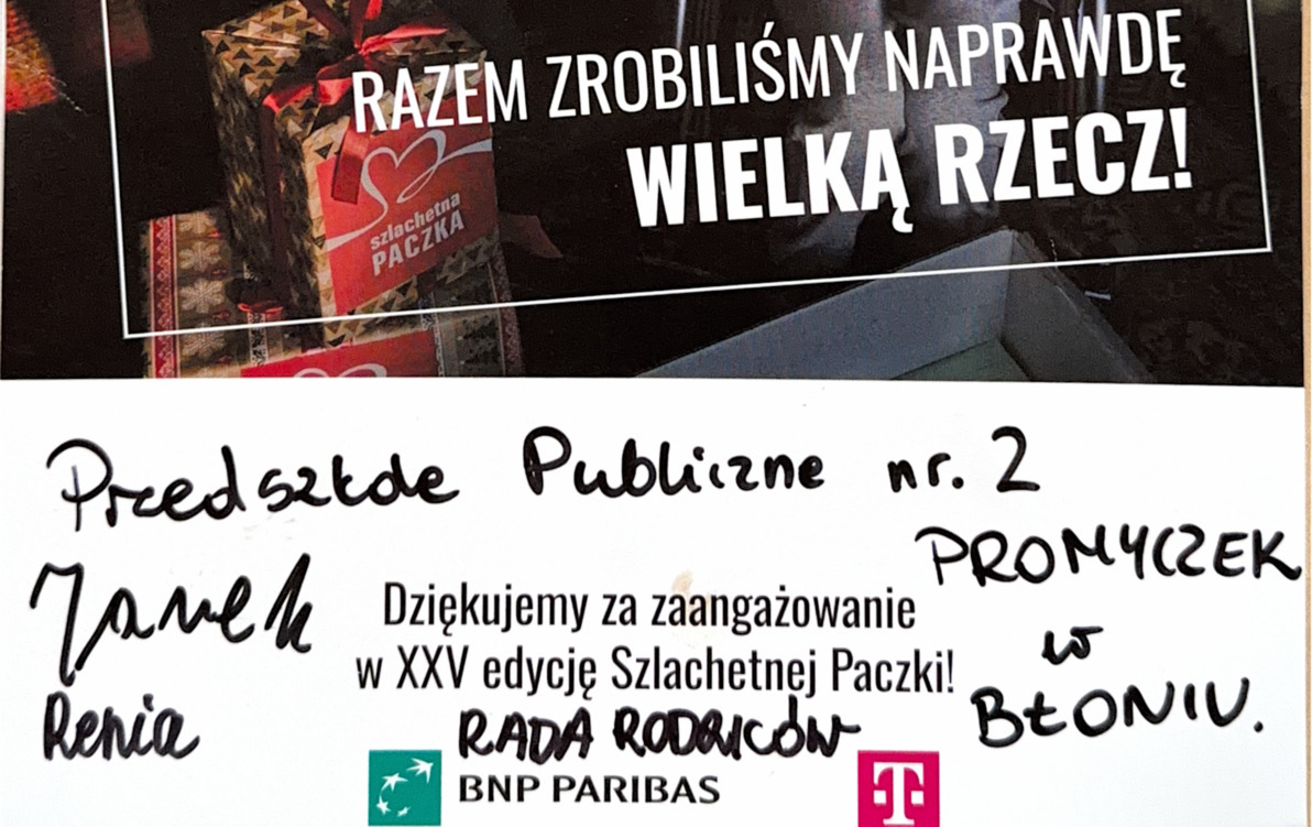 Zdjęcie do XXV edycja Szlachetnej Paczki - PODZIĘKOWANIE