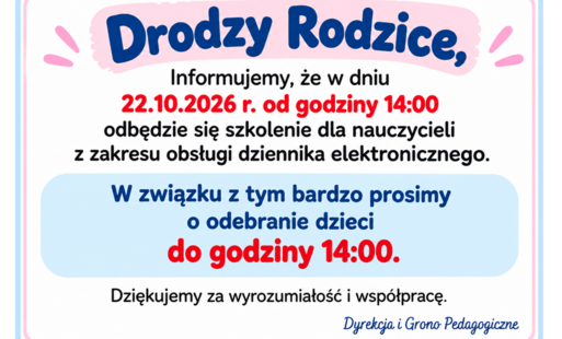 WAŻNA INFORMACJA- Szkolenie