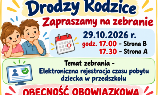 Ogłoszenie -Zebranie z Rodzicami