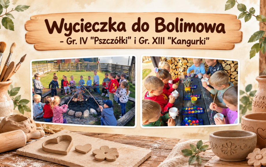 Wycieczka grup Pszczółki i Kangurki do Bolimowa